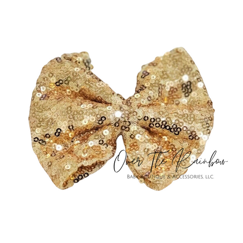 Gold Sequin Hairbow